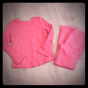 Cat & Jack Girls Pink Glitter Pants Matching Set
